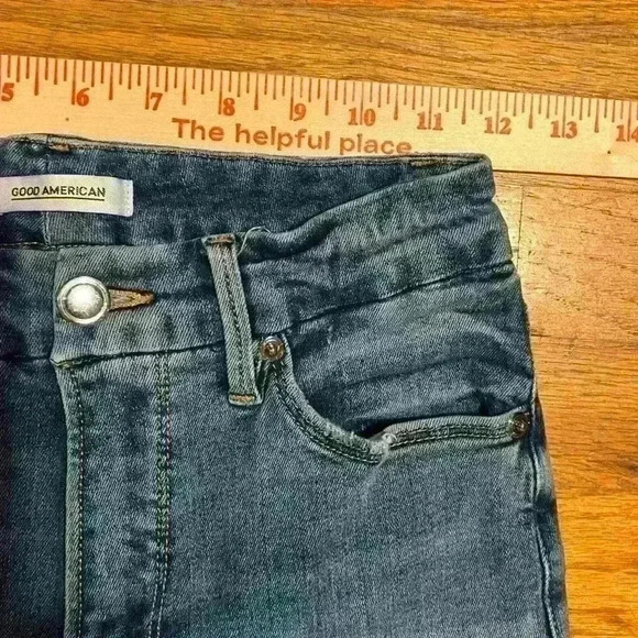 Good American Good Legs Skinny Jeans Size 2 / 26 Denim Casual Comfort Stretch - Picture 7 of 7